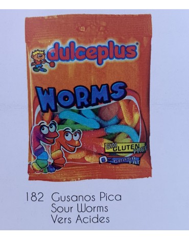 GUSANOS PICA 100 grs. 12 uds. Sin Gluten DULCEPLUS