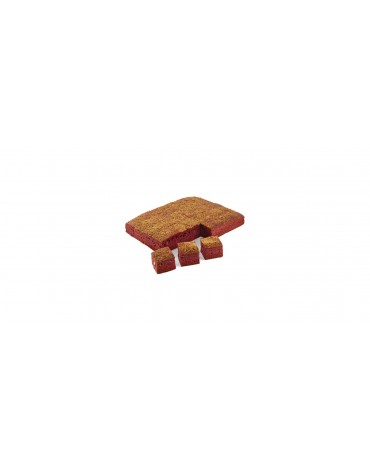 PLANCHA BIZCOCHO RED VELVET 1.92 KG. 1 UDS. CORTADO 30 PORCIONES BELLSOLA