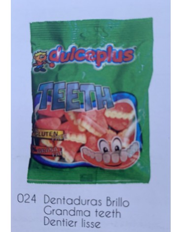 DENTADURAS BRILLO BOLSA 100 GRS. 12 UDS. DULCEPLUS